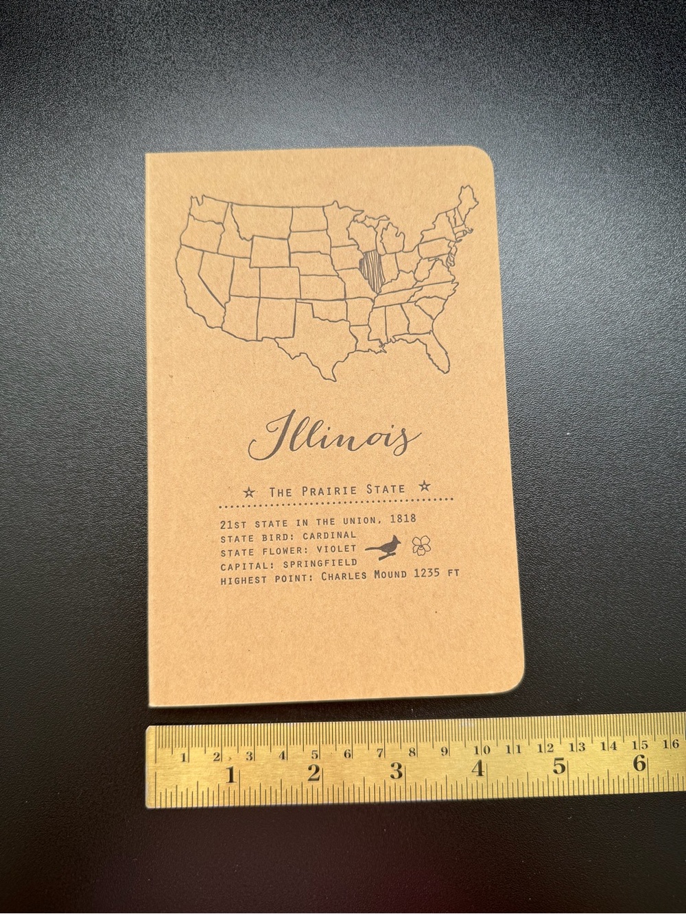 New Blackbird Letterpress State Notebook Illinois Journal Blank Paper TN Writing